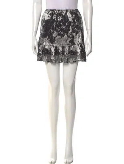 Pre-owned Ba&sh Tie-dye Print Mini Skirt In White