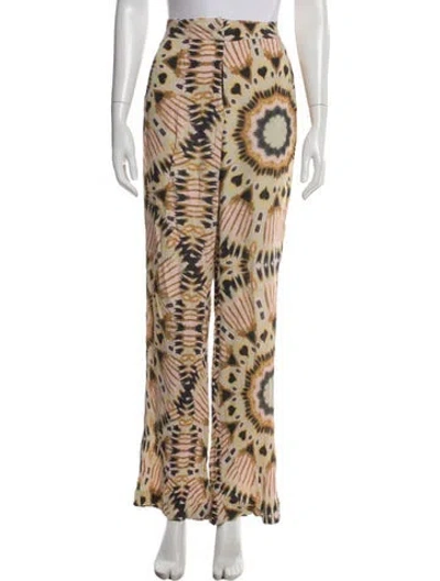Pre-owned Ba&sh Tie-dye Print Wide Leg Pants In Multicolor