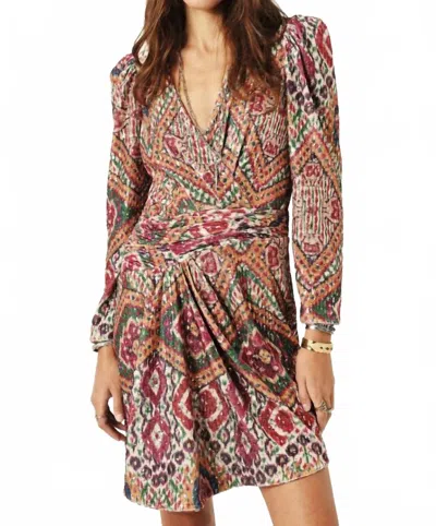 BA&SH TOLA MINI SEQUINED DRESS IN OCRE