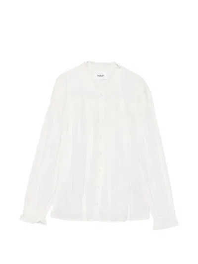 Ba&sh Tonia Smocked Ruffled Blouse In Neutral