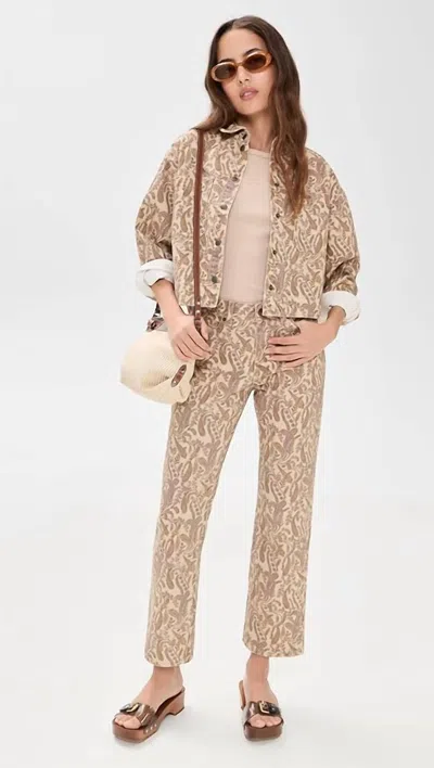 Ba&sh Tooty Paisleyprint Jeans In Brown