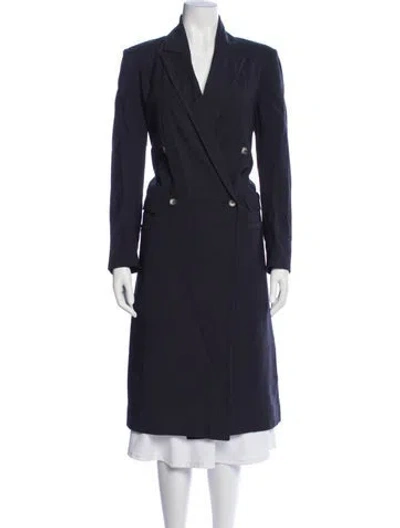 Pre-owned Ba&sh Trench Coat In Blue