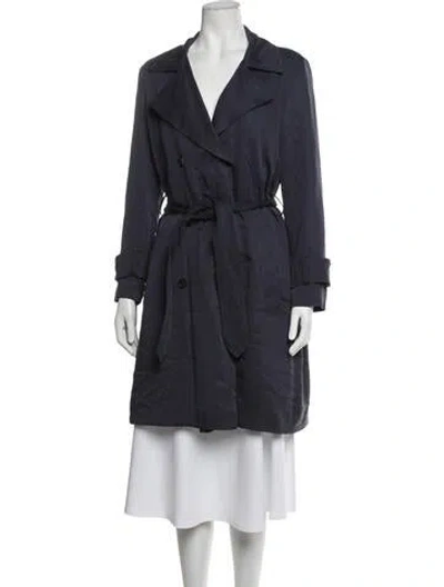 Pre-owned Ba&sh Trench Coat In Blue