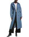 Ba&sh Tresca Trench Coat In Blue