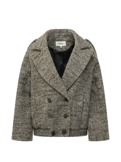 Ba&sh Tristana Double-breasted Coat In Neutrals