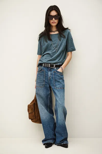 Ba&sh T-shirt Vina For Woman In Blue