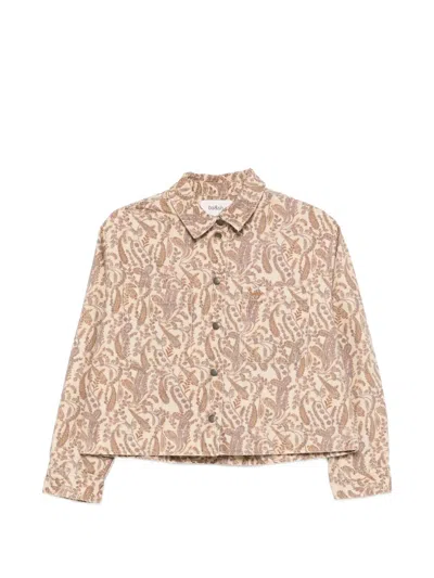 Ba&sh Tullia Paisley Cotton Jacket In Neutral