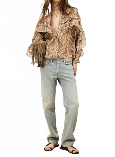 Ba&sh Tunella Shirt In Off White In Brown