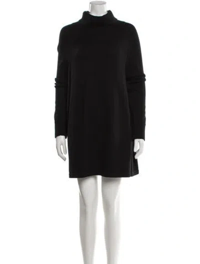Pre-owned Ba&sh Turtleneck Mini Dress In Black