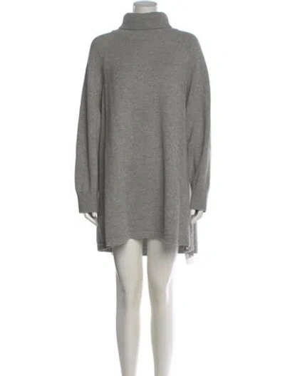 Pre-owned Ba&sh Turtleneck Mini Dress In Gray