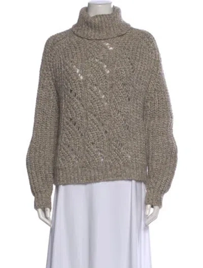 Pre-owned Ba&sh Turtleneck Sweater In Neutral