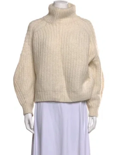Pre-owned Ba&sh Turtleneck Sweater In Neutrals/white