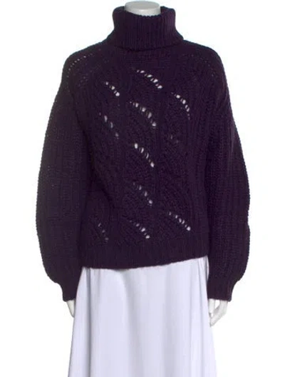 Pre-owned Ba&sh Turtleneck Sweater In Purple
