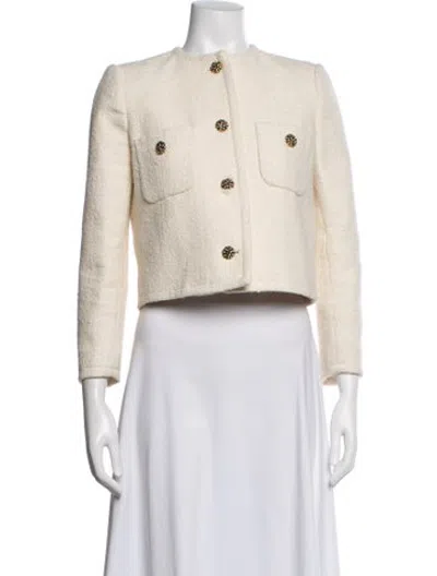 Pre-owned Ba&sh Tweed Pattern Blazer In Neutrals