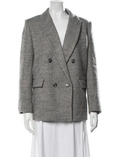 Pre-owned Ba&sh Tweed Pattern Blazer W/ Tags In Grey