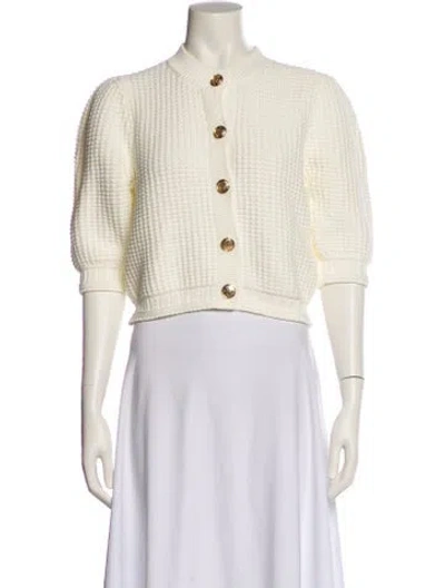Pre-owned Ba&sh Tweed Pattern Bolero W/ Tags In Neutral