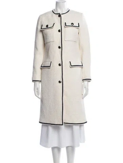 Pre-owned Ba&sh Tweed Pattern Coat In Neutral