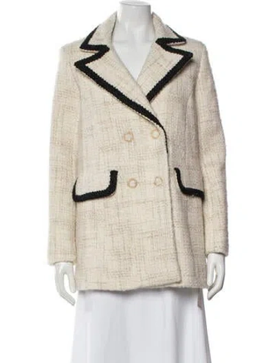 Pre-owned Ba&sh Tweed Pattern Coat W/ Tags In Neutral