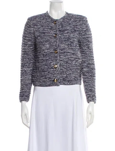 Pre-owned Ba&sh Tweed Pattern Evening Jacket In Blue