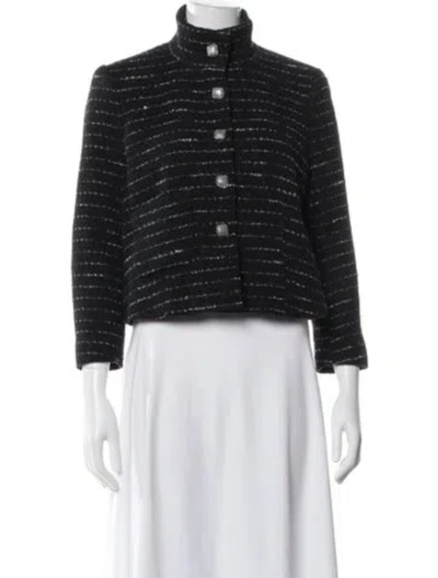 Pre-owned Ba&sh Tweed Pattern Evening Jacket In Multi