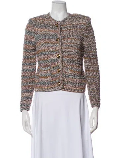 Pre-owned Ba&sh Tweed Pattern Evening Jacket In Multi