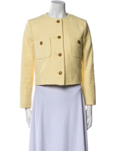 Pre-owned Ba&sh Tweed Pattern Evening Jacket In Neutral