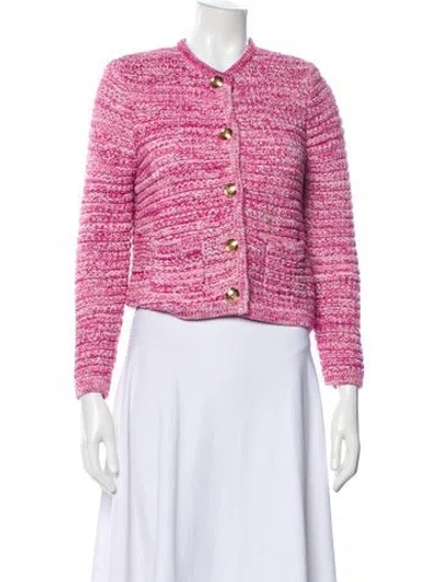 Pre-owned Ba&sh Tweed Pattern Evening Jacket In Pink