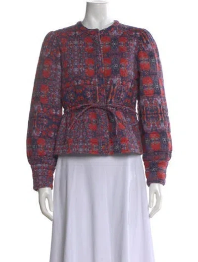 Pre-owned Ba&sh Tweed Pattern Evening Jacket In Purple