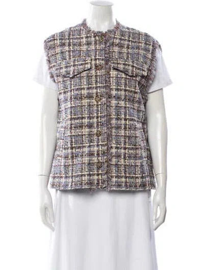 Pre-owned Ba&sh Tweed Pattern Jacket In Multi