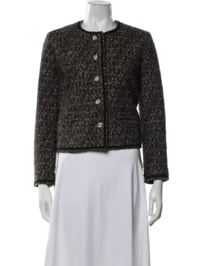 Pre-owned Ba&sh Tweed Pattern Jacket In Multicolor