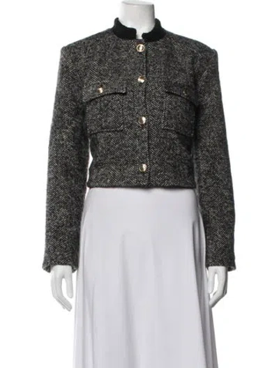 Pre-owned Ba&sh Tweed Pattern Jacket In Multicolor