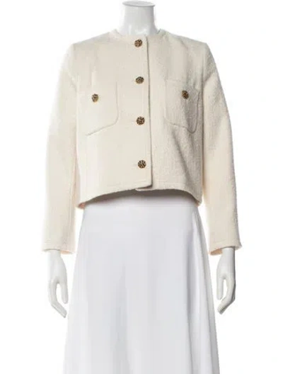 Pre-owned Ba&sh Tweed Pattern Jacket In Neutral