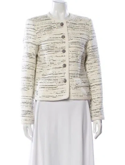 Pre-owned Ba&sh Tweed Pattern Jacket In Neutral