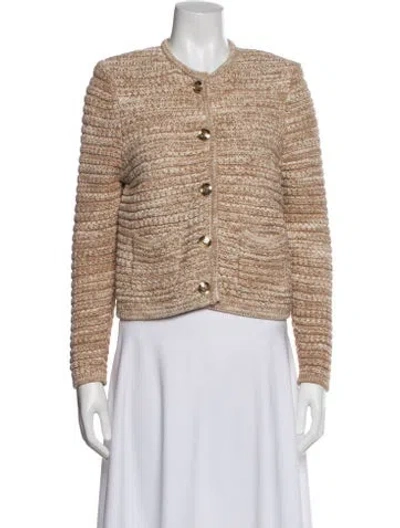 Pre-owned Ba&sh Tweed Pattern Jacket In Neutral