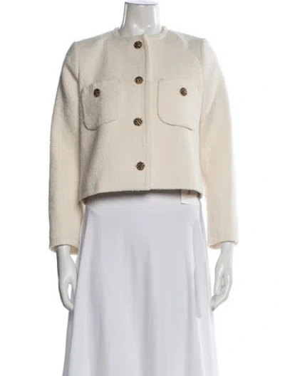 Pre-owned Ba&sh Tweed Pattern Jacket In Neutral