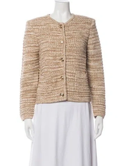 Pre-owned Ba&sh Tweed Pattern Jacket In Neutrals