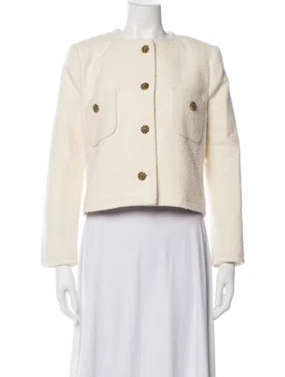 Pre-owned Ba&sh Tweed Pattern Jacket In Neutrals