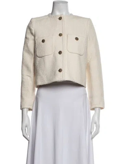 Pre-owned Ba&sh Tweed Pattern Jacket In Neutrals