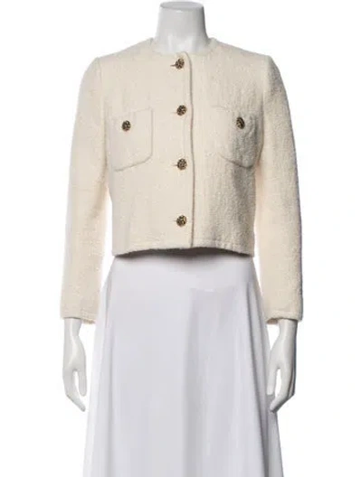 Pre-owned Ba&sh Tweed Pattern Jacket In Neutrals