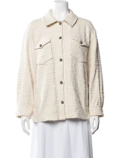 Pre-owned Ba&sh Tweed Pattern Jacket In Neutrals