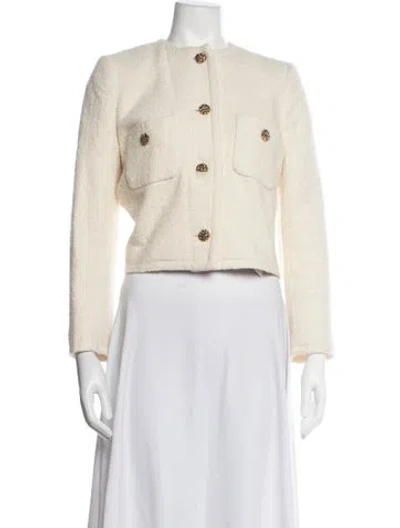 Pre-owned Ba&sh Tweed Pattern Jacket In Neutrals