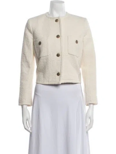 Pre-owned Ba&sh Tweed Pattern Jacket In Neutrals