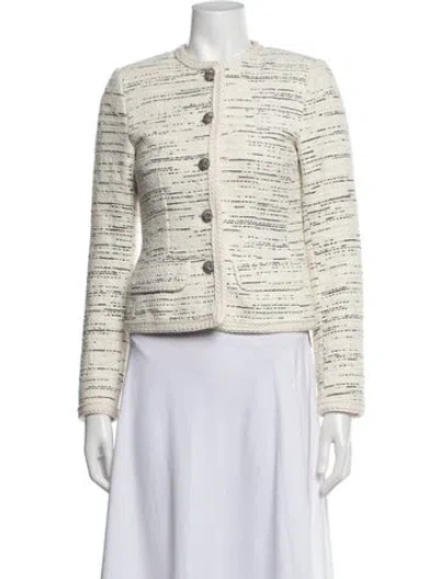 Pre-owned Ba&sh Tweed Pattern Jacket In Neutrals