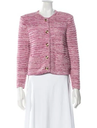 Pre-owned Ba&sh Tweed Pattern Jacket In Pink
