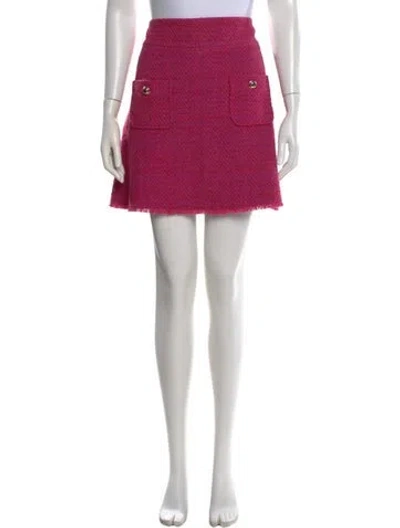 Pre-owned Ba&sh Tweed Pattern Mini Skirt W/ Tags In Pink