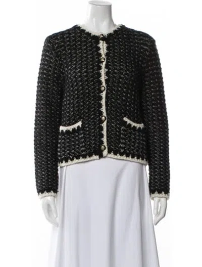 Pre-owned Ba&sh Tweed Tweed Pattern Sweater In Blue