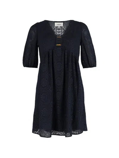 Pre-owned Ba&sh V-neck Mini Dress In Blue