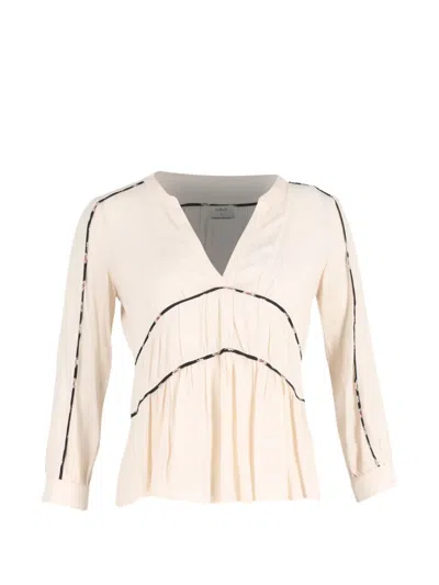 Pre-owned Ba&sh V-neck Top In Neutral