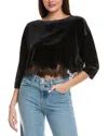Ba&sh Vadim Velvet Top In Black