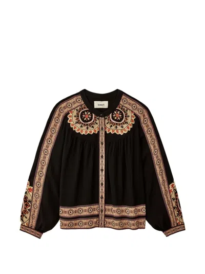 Ba&sh Valda Printed Top In Black